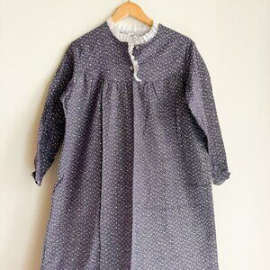 Vintage Microfloral Cottagecore Long Cotton Sleeping Gown L